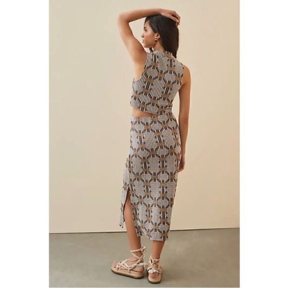 By Anthropologie jacquard knit skirt & top set - Picture 3 of 7